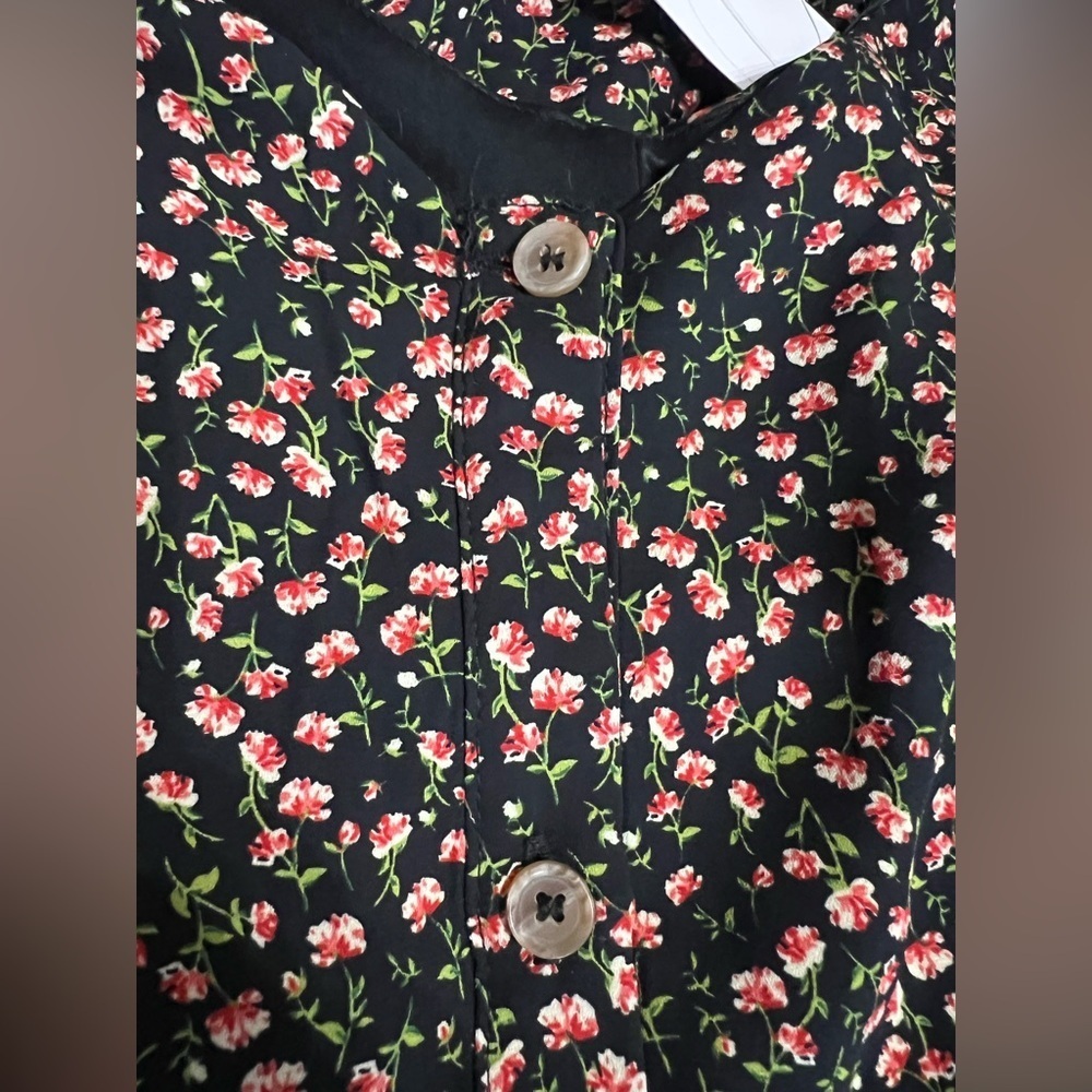 NWT Sienna Sky Floral Pattern Front Button Tie Back Women's Dress Size Medium - Picture 8 of 10